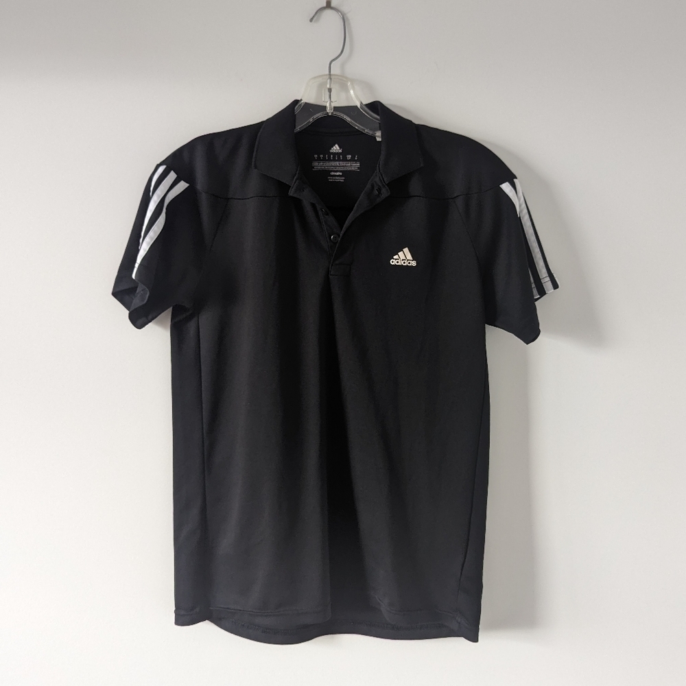 Adidas Climalite Performance Golf Polo Shirt in Black - Men's Size S